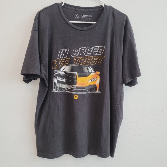 TunerCult "In Speed We Trust" Black Graphic Tee Short Sleeves Men's Size XL - Picture 6 of 9